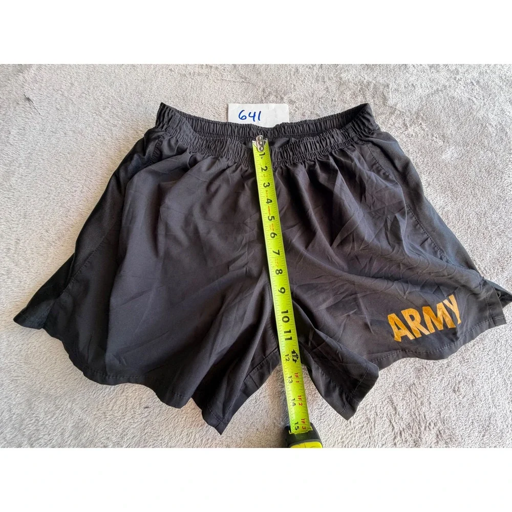 US Army PT Shorts Mens Medium Black Athletic Training Gym
